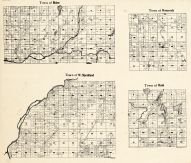 Burnett County - Blaine, Roosevelt, W. Marshland, Rusk, Wisconsin State Atlas 1930c